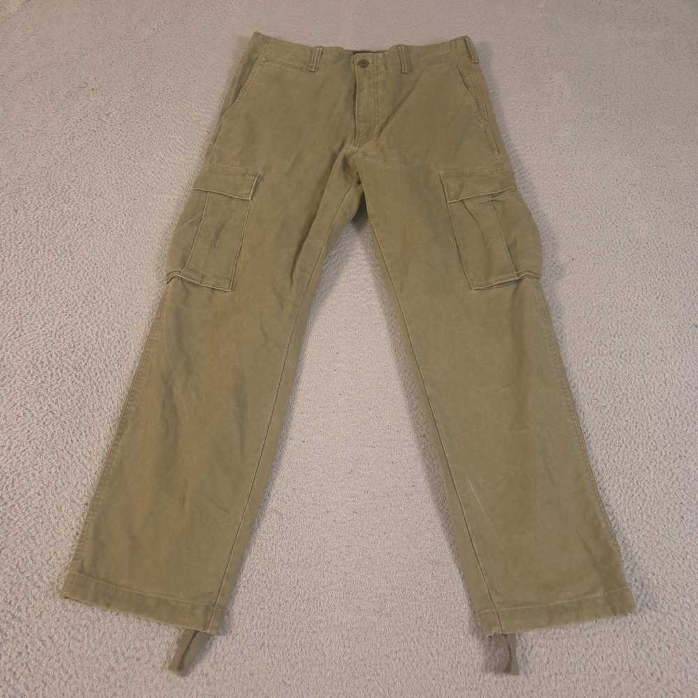 Banana Republic Pants Mens 32x32 Olive Cargo Relaxed Cotton Twill Straight Leg
